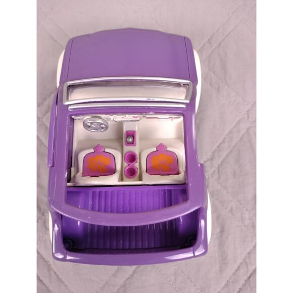 Fashion Polly Pocket Purple Beach Jeep Car Convertible With Flip Seats 2001 Rare - Picture 5 of 7